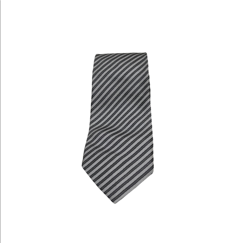 Yves Saint Laurent Pour Homme Mens Grey Striped N… - image 2